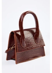Trendyol Shoes Tan Textured Cross Strap Women's Mini City Bag Twoaw25Oc00000
