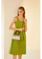 Pierre Cardin حقيبة كتف نسائية ذهبية جديدة 05PO24Y1847
