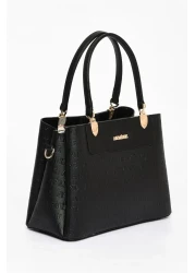 Armine 206 Black Laser Printed Women's Shoulder Bag