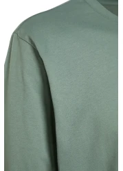 Collection Dark Green Long Sleeve 100% CoTTon T-Shirt - Regular FiT TMNAW21TS0208