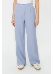  Collection Light Blue Wide Leg Woven Trousers - Twoaw22Pl0139