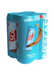 Nescafe Spanish Latte Coffee Drink, 225ml Pack of 4