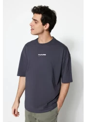  Collection AnThraciTe Fluffy PrinTed Oversize T-Shirt - 100% Tinne TMNSS23TS00171