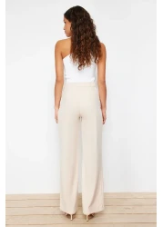  Collection بنطال قماش مطوي عالي الخصر بأرجل واسعة - TWOAW21PL0076