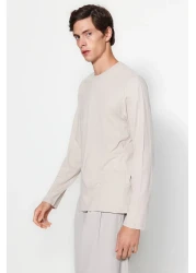  Collection Anthracite-Beige-White Slim/Slim Fit 3 Pack 100% Long Sleeve T-Shirts Tmnaw21Ts0197