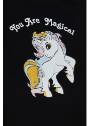  Collection Black Cotton Leisure Printed Piping Detail Knitted Pajamas Set Thmss21Pt0953