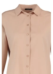  Collection قميص منسوج من القطن بقصة فضفاضة من المنك TWOAW20GO0107