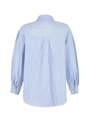  Collection قميص منسوج مخطط باللون الأزرق مقاس كبير / واسع TWOSS23GO00144