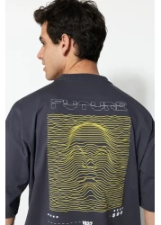  Collection AnThraciTe Fluffy PrinTed Oversize T-Shirt - 100% Tinne TMNSS23TS00171