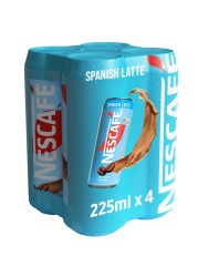 Nescafe Spanish Latte Coffee Drink, 225ml Pack of 4