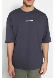  Collection AnThraciTe Fluffy PrinTed Oversize T-Shirt - 100% Tinne TMNSS23TS00171