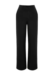  Collection Wide Leg Black Woven Trousers - Twoaw21Pl0332