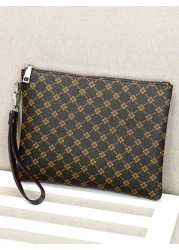 Men s Fashion PU Clutch Bag Pu Leather Men Wallet Brown Coin Clutch Purse Male Hand Bag Office Supplies Vintage Valentines Gift Vintage Bag Old Money Multi Functional Men Bag Travel Winter Wash Bag Mu