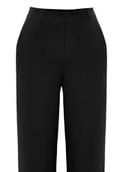  Collection Wide Leg Black Woven Trousers - Twoaw21Pl0332