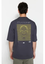  Collection AnThraciTe Fluffy PrinTed Oversize T-Shirt - 100% Tinne TMNSS23TS00171