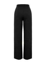  Collection Wide Leg Black Woven Trousers - Twoaw21Pl0332