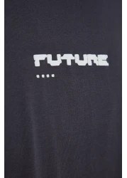  Collection AnThraciTe Fluffy PrinTed Oversize T-Shirt - 100% Tinne TMNSS23TS00171