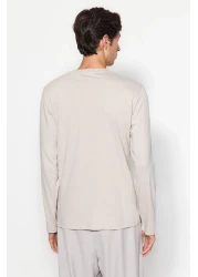  Collection Anthracite-Beige-White Slim/Slim Fit 3 Pack 100% Long Sleeve T-Shirts Tmnaw21Ts0197