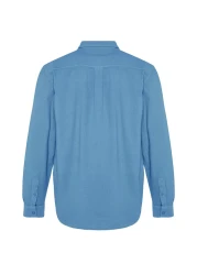  Collection Blue Unisex Regular Fit 100% Cotton Linen Look Shirt Tmnss23Go00099