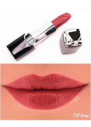 Dior Rouge Dior Couture Color Lipstick – Shade 720 Icone (Velvet Finish) – Rich Rosewood, 3.5 g