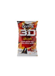 رقائق تورتيلا دوريتوس 3D فلامين هوت تشيلي جبنة الناتشو – ١٢٥ جم