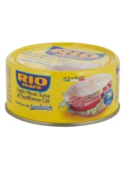 Rio Mare Light Meat Tuna in Sunflower Oil, 160g Pack of 3