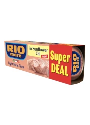 Rio Mare Light Meat Tuna in Sunflower Oil, 70g Pack of 3