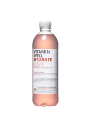 Vitamin Well Hydrate Rhubarb and Strawberry Drink 500ml Pack of 6