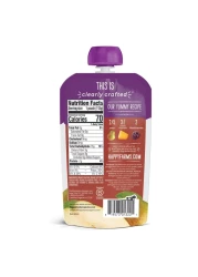 هابي فاملي اورغانيكس كليرلي كرافتد طعام اطفال عضوي للمرحلة 2 مكون من الايجاص والقرع والتوت الاسود 113 غرام