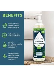 PuracyLiquid Enzyme Laundry Detergent 14 Dioxane Free Natural ScentFree Gentle Laundry Detergent Liquid Concentrate Laundry Pouch with Stain Fighting Enzymes Free Clear 16 fl oz 64 Loads
