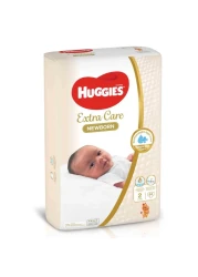 هيوجيز إكسترا كير حفاضات للأطفال حديثي الولادة مقاس 2 من 4 إلى 6 كغ حزمة ضخمة من 64