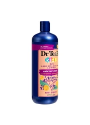 Dr Teal&#39;s Kids 3-in-1 Bubble Bath Body Wash and Shampoo Elderberry Bath with Vitamin C and Essential Oils 591ml