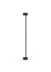 بوابة أمان خشبية آمنة للأطفال مع امتداد أسود 7 سم - خشب طبيعي