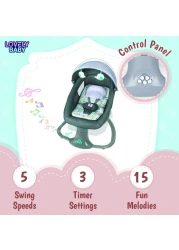 Mastela 3-in-1 Deluxe Swing &amp; Bassinet LB08105 &ndash; Multi-Functional Baby Sleeper w/ Remote, Adjustable Speeds, for Infants up to 3 Years Old -