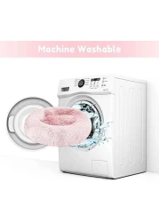 Mei Homecenter Round Cat &amp; Dog Pet Bed Comfortable Plush Ultra Soft Cushion Self Warming Pet Bed Made With Faux Fux With Waterproof Bottom Diamater 50CM.