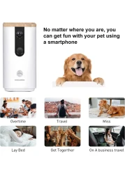 DOGNESS Smart Pet Camera: Dog Camera with Treat Dispenser and Phone App for Pet Viewing, Full HD WiFi Night Vision, Two Way Audio and Video, Cat and Dog Monitor(2.4Ghz Only)
