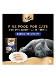 Sheba Chicken Premium Loaf Fine Food for Cats, 70g Pack of 12