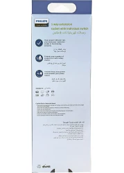 فيليبس مضاعف الطاقة 5 مقابس تمديد 4NB-0003 متر- أبيض-