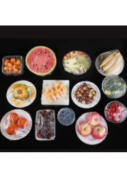 AL ARQAM Fresh Keeping Bags Food Cover 100PCS &ndash; Reusable Elastic Bowl Covers, Stretch Lids for Food Containers, Plastic Wrap Alternative for Meal Prep, Dish, Plate, Outdoor Picnic &ndash; Transparent


