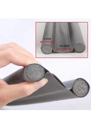 Fitto Under Door Draft Stopper &ndash; Adjustable Grey &amp; Black Door Seal for Energy Efficiency, Noise Reduction, and Pest Control &ndash; Easy Installation for All Door Types