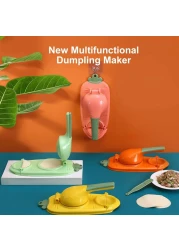 Fitto 2-in-1 Dumpling Maker - Easy DIY Dumpling &amp; Ravioli Maker with Press Mould and Stuffing Spoon, Quick &amp; Simple Dumpling Press Tool for Homemade Dumplings, Empanadas, Ravioli, Pastries &amp; More