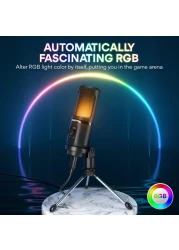 MAONO AU-PM461TR USB Gaming Microphone with Mic Gain - Black