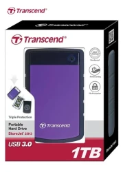 ترانسيند محرك الأقراص الصلبة الخارجي المتين USB 3.1 Gen 1 StoreJet 25H3P TS1TSJ25H3P أرجواني