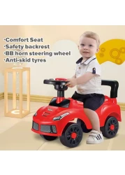 Toy Land Kids Foot to Floor Ride on Push Car for Toddlers with Saftey Backest