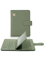 Melsbrinna Passport HolderPassport Holder Card SlotsCute Passport cover for WomenMenWaterproof Rfid Blocking Travel Wallet Moss green New