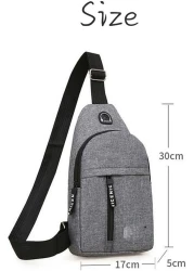 حقيبة حبال صغيرة على الجسم والصدر والكتف مقاومة للماء وحقيبة سفر بحزام واحد للرجال والنساء مع فتحة لسماعة الأذن