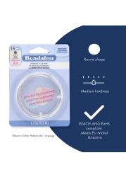 Beadalon German Style Wire for Jewelry Making Round Silver Plated 22 Gauge 500 ft