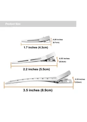 40 Pcs Metal Duck Billed Hair Clips for Styling SectioningSilver for Women Long Hair Alligator Curl Clips for Hair RollerSalonBows DIY with Case