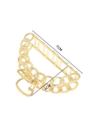 Aiwanto 3pcs Gold Metal Different Design Fashion Hair Clamp Barretes Hair Accessories for Ladies