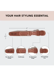 KitschAlligator Clips for Hair Alligator Hair Clips for Styling Sectioning Roller Clips for Hair Rollers Hair Tools Volume Hair Clips for Makeup Pink Hair Accessories for Women 3pc Multi Color